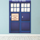 British Police Box Leinwanddruck (Insitu (Holzboden))