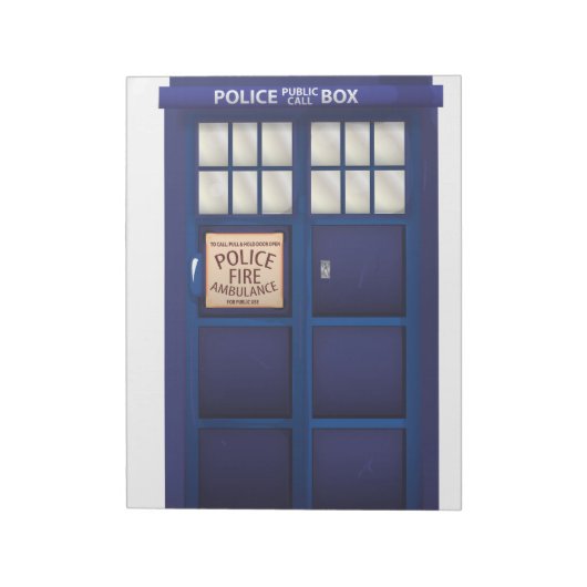 British Police Box Notizblock (Rotiert)
