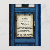 British Police Public Call Box Signature Art Postc Postkarte (Vorderseite)