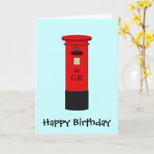 British Post Box Karte (Gelbe Blume)