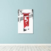 British Post Box Leinwanddruck (Insitu (Holzboden))