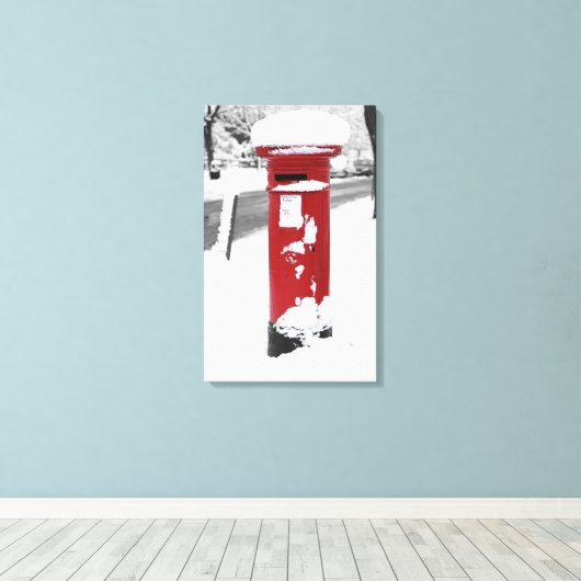 British Post Box Leinwanddruck (Insitu (Holzboden))