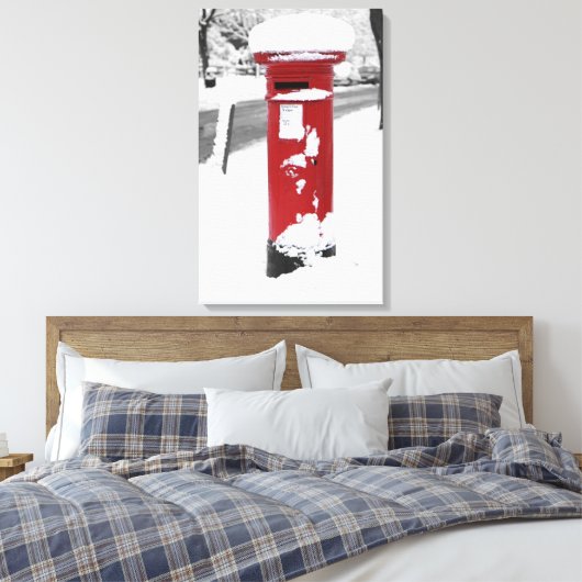 British Post Box Leinwanddruck (Insitu (Schlafzimmer))
