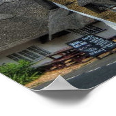 British Pub Print mit Strohdach Poster (Ecke)