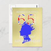 British Queen Elizabeth II Sapphire Jubilee Postkarte (Vorne/Hinten)