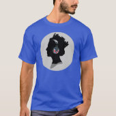 BRITISH QUEEN MIT HEADPHONES-DESIGN T-Shirt (Vorderseite)