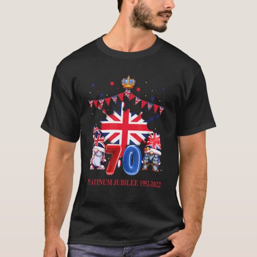 British Queen Monarchy Platinum Jubilee Celebratio T-Shirt (Vorderseite)