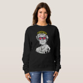 British Queen Sunglasses Crown Union Jack Meme Sweatshirt (Vorne ganz)