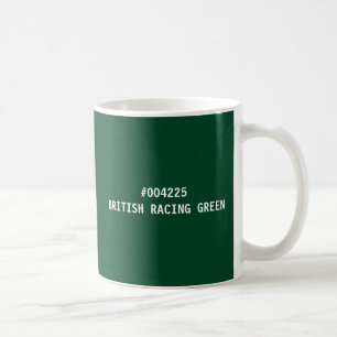 British Racing Green Farbhex Code Tasse
