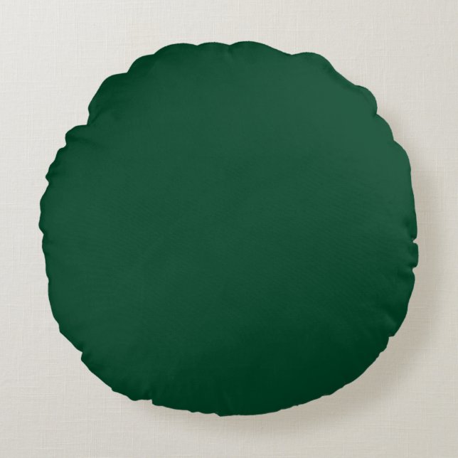 British Racing Green Rundes Kissen (Vorderseite)