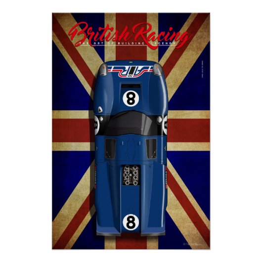 British Racing Lola T70 MKIII No.8 Poster (Vorderseite)