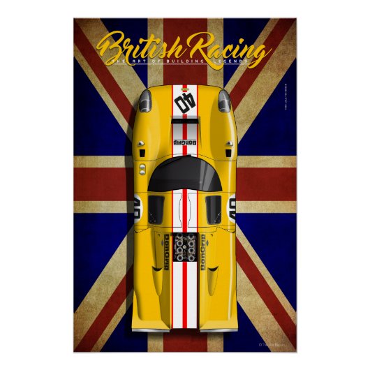 British Racing Lola T70 MKIIIB No.40 Poster (Vorderseite)