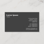 British Radio Dial - Warm, schwarz und weiß Visitenkarte (Rückseite)