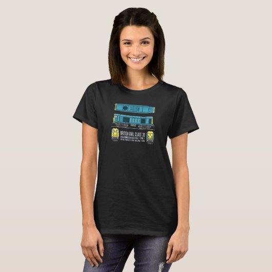 British Rail Class 20 Locomotive Train Diagram T-Shirt (Vorne ganz)