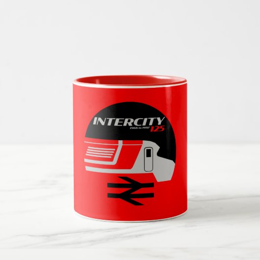 British Rail Intercity Classic Train Enthusiast Zweifarbige Tasse (Mittel)