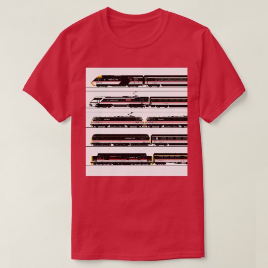 BRITISH RAIL INTERCITY TRAINS T-Shirt (Design vorne)