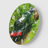 British Railway Steam Train Art V Große Wanduhr (Winkel)