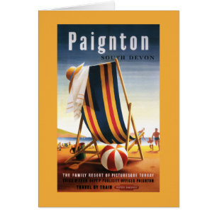 British Railways Beach Chair und Ball Poster