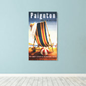British Railways Beach Chair und Ball Poster Leinwanddruck (Insitu (Holzboden))