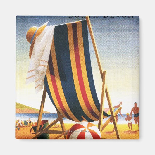 British Railways Beach Chair und Ball Poster Magnet (Vorne)
