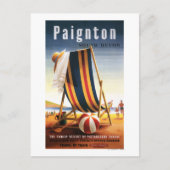 British Railways Beach Chair und Ball Poster Postkarte (Vorderseite)