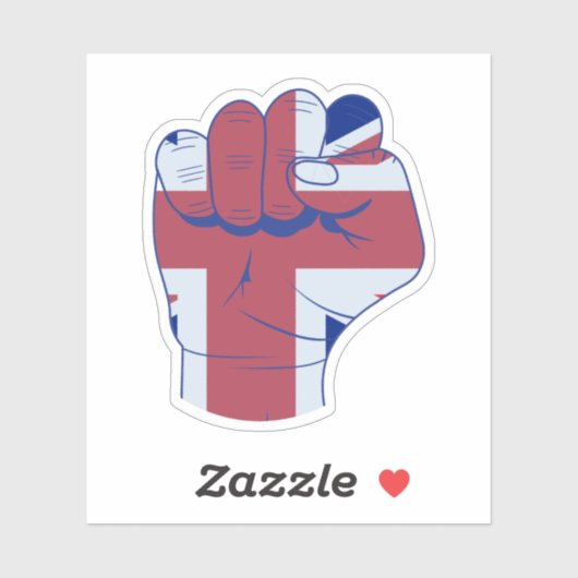 British Raised Fist Aufkleber (Blatt)