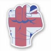 British Raised Fist Aufkleber (Vorderseite)