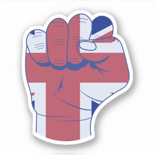 British Raised Fist Aufkleber (Vorderseite)