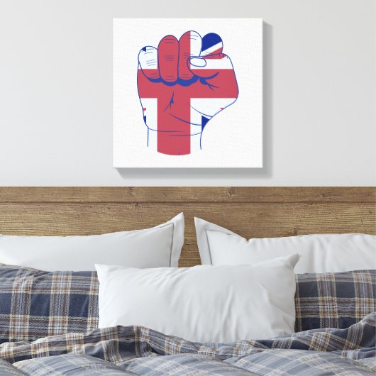 British Raised Fist Leinwanddruck (Insitu (Schlafzimmer))