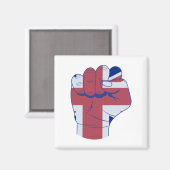 British Raised Fist Magnet (Vorderseite/Rückseite)
