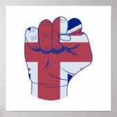 British Raised Fist Poster (Vorne)