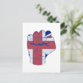 British Raised Fist Postkarte (Stehend Vorderseite)