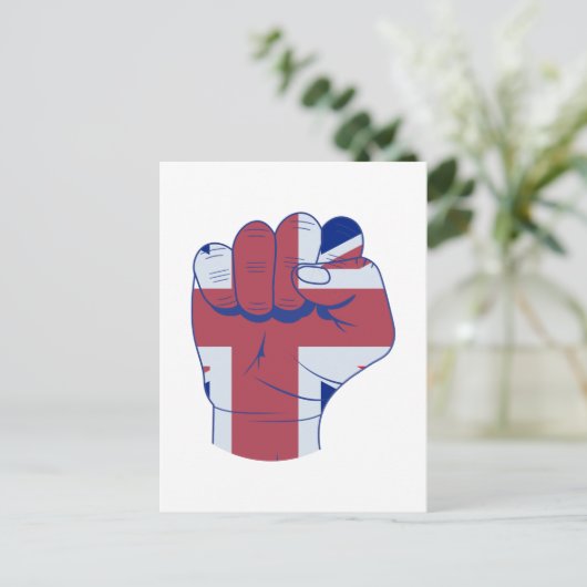 British Raised Fist Postkarte (Stehend Vorderseite)