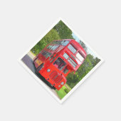 BRITISH RED BUS SERVIETTE (Ecke)