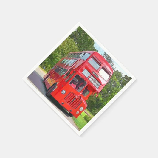 BRITISH RED BUS SERVIETTE (Ecke)