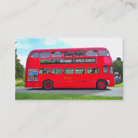 BRITISH RED BUS VISITENKARTE (Vorderseite)