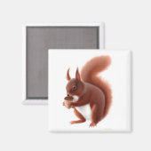 British Red Squirrel Magnet (Vorderseite/Rückseite)