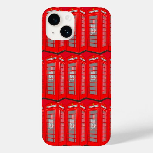 British Red Theme London Phone Booth Case-Mate iPhone Hülle (Rückseite)