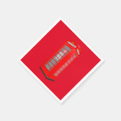 British Red Theme London Phone Booth Paper Napkins Serviette (Ecke)