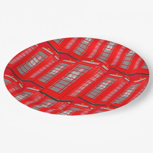 British Red Theme London Phone Booth Paper Teller (Schrägansicht)