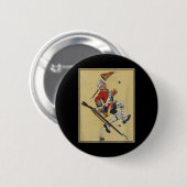 British Redcoat Soldier Dodges Bullets - Amerikane Button (Vorne & Hinten)