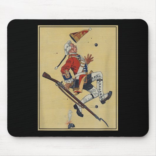 British Redcoat Soldier Dodges Bullets - Amerikane Mousepad (Vorne)
