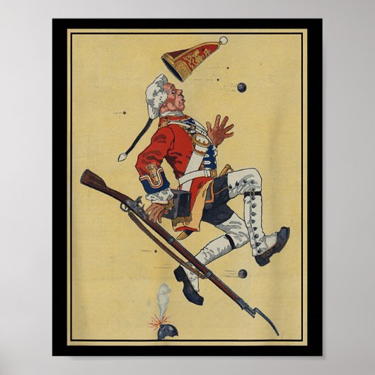 British Redcoat Soldier Dodges Bullets - Amerikane Poster (Vorne)