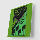 British River Thames Regatta Quadratische Wanduhr (Winkel)