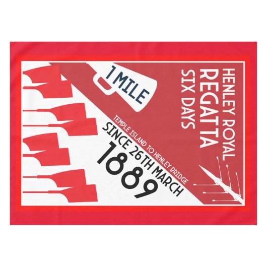 British River Thames Regatta Tischdecke (Vorderseite (Horizontal))
