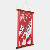 British River Thames Regatta Wandteppich Mit Holzrahmen (Gewinkelt)