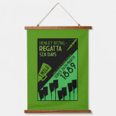 British River Thames Regatta Wandteppich Mit Holzrahmen (Vorderseite)