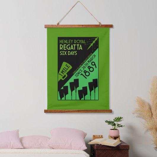 British River Thames Regatta Wandteppich Mit Holzrahmen (Schlafzimmer)