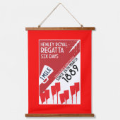 British River Thames Regatta Wandteppich Mit Holzrahmen (Vorderseite)
