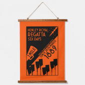 British River Thames Regatta Wandteppich Mit Holzrahmen (Vorderseite 2)